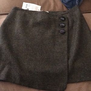 NWT Sézane green wool skirt